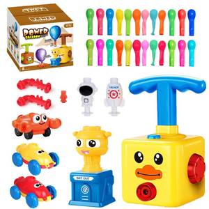 lot 13645 image: Balloon Launcher Toy Set, Balloon Powered Cars, Creative Inflatable Pump Racing Car, Scientific Experiment Intelligence Education Preschool Childrens Toys (Duck)