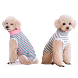 lot 14315 image: Miaododo 2 Packs Pet Dog Recovery Onesie Suit for Dogs Cats After Surgery,Dog Abdominal Wounds Bandages Cone E-Collar Alternative. (Grey, S)