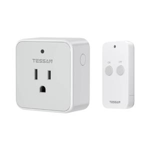 lot 14338 image: Remote Control Outlet, TESSAN Wireless Light Switch, On Off Switch Plug for Lights, Lamps, Fans, Household Appliances, 100ft RF Range, 15A1875W(1 Remote  1 Outlet)
