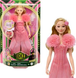 lot 14345 image: Mattel Wicked Singing Glinda Fashion Doll & Accessories, Posable with Movie-Inspired Look & Removable Outfit, Sings ��Popular��