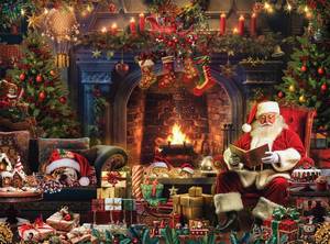 lot 14352 image: Buffalo Games - Country Life - Santa at Home - 1000 Piece Christmas Jigsaw Puzzle - Colorful Holiday Puzzles for Adults �� Precision-Cut Pieces, Festive Artwork, Relaxing Winter Fun