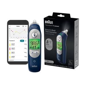 lot 14365 image: Braun ThermoScan 7 Connect Digital Ear Thermometer - Family Care App Compatible, Age Precision Technology, Color-Coded Display, No. 1 Brand Recommended by Pediatricians