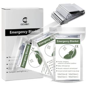 lot 14367 image: Crisonky Emergency Mylar Thermal Blankets, Designed for Outdoors, Survival Reflective Thermal First Aid Foil Blanket