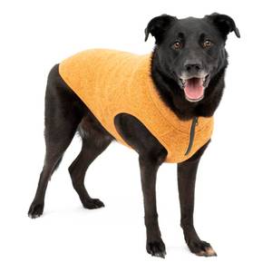 lot 14373 image: Kurgo Core Dog Sweater, Knit Dog Sweater With Fleece Lining, Cold Weather Pet Jacket, Zipper Opening for Harness, Adjustable Neck, Year-Round Sweater for Extra Large Dogs (Heather Orange, X-Large)