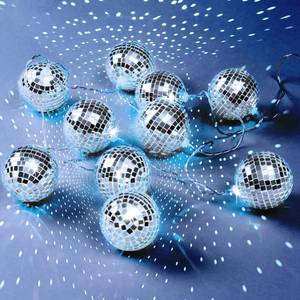 lot 14376 image: Youdepot Disco Ball Light String �� 10 LED 9.84-Foot Mirror Disco Ball String Lights, Battery Powered for Party, Wedding, Christmas, Holiday, Classroom Decor (Silver White, 1.57 Inch)