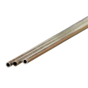 lot 14382 image: K&S Precision Metals Round Aluminum Tube 8102 �� 18 OD x 0.014 Wall x 12 Long �� DIY Crafts, Model Building, Home Projects, Made in USA, 3 Tubes