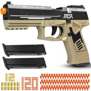 lot 14389 image: Toy Gun with Automatic Reloading Rebound Shell Ejecting and Soft Foam Blaster, Ideal for Shooting Games, Education Model Toys, Gift for Kids Boys Girls