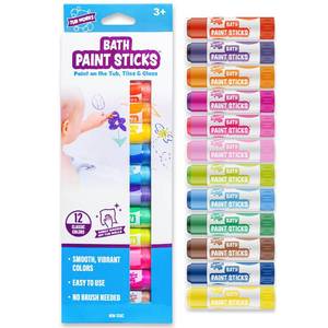 lot 14392 image: Tub Works� Bath Paint Sticks�� Bath Toy, 12 Count  Nontoxic, Washable Bathtub Paint for Kids & Toddlers  Twistable Sticks Draw Smoothly on Tub Walls  Smooth, Vibrant Alternative to Bath Crayons