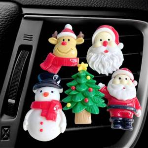 lot 14396 image: ZOSTLAND Christmas Tree Car Decorative Clips, Cute Reindeer & Lovely Snowman Auto Air Fresheners, Santa Claus Car Decor Gift (5Pcs Christmas)