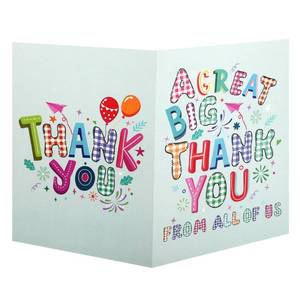 lot 14407 image: Penitue Jumbo Thank You Card with Envelope, Giant Oversized Appreciation Greeting Card Extra Large Size A Great Big Thank You for Farewell Colleagues Boss Teacher Retirement (Green, Style 2)
