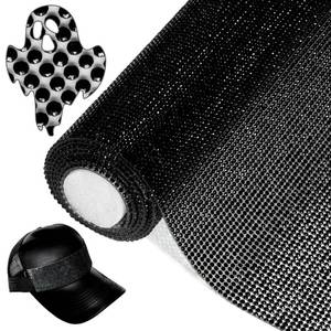 lot 18084 image: Locacrystal Bling Rhinestone Sticker DIY Home Decor B Stickers Self-Adhesive Crystal Sheet Stickers for Cars & Crafts Decoration(Black,15.8x39.4)