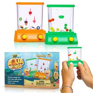 lot 18100 image: YoYa Toys Aqua Rings Handheld Water Game - Set of 2 - Water Ring Toss and Basketball Hoop Toy - Gift for Ages 3 4 5 6 7 8 9 - Nostalgic 80s 90s Retro Mini Games - Fun Car Road Trip Travel Activities