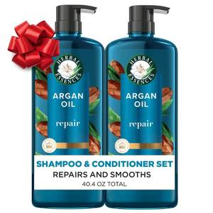 lot 18101 image: Herbal Essences Argan Oil Repair Shampoo & Conditioner Set, Moisturizes & Smoothes, Paraben-Free, Color-Safe, pH-Balanced, Citrus Scent, 20.2 Fl Oz, 2-Pack
