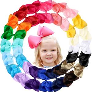 lot 18107 image: Oaoleer 20PCS 8 Inch Hair Bows for Girls Grosgrain Ribbon Toddler Hair Accessories with Alligator Clips for Toddlers Baby Girls Kids Teens in Pairs