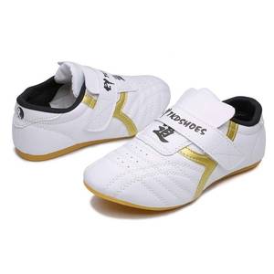 lot 18108 image: Art Taekwondo Shoes Light Weight Boxing Karate Kung Fu Tai Chi Sneakers,3 M US Little Kid White