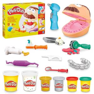 lot 19499 image: Play-Doh Drill n Fill Dentist Toy for Kids 3 Years and Up with Cavity and Metallic Colored Modeling Compound, 10 Tools, 6 Total Cans, 2 Ounces Each, Non-Toxic, Assorted Colors