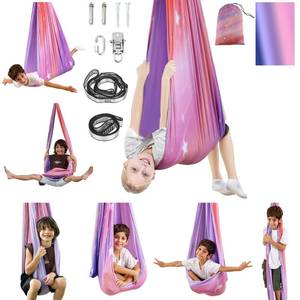 lot 19513 image: Sensory Swing, Indoor & Outdoor Sensory Swing for Kids & Adults, Double Layer Therapy Cuddle Swing for Kid with Autism, Holds up to 300lbs