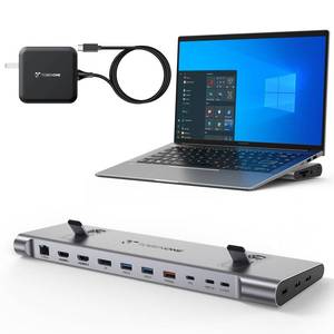 lot 19516 image: TobenONE 16-in-1 USB-C Docking Station 3 Monitors & Dual Monitor,2 HDMIDP6 USB Ports for Office & Home Use,Capable of 100W Power Supply & 2.5Gbps Ethernet, Used with DellHPLenovo