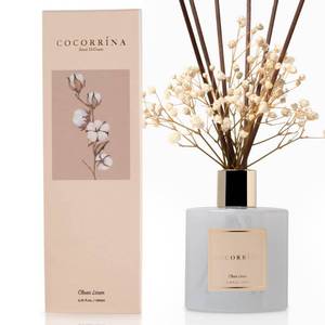 lot 19517 image: Cocorr�na Reed Diffuser Set, Clean Linen 6.7 fl oz Scented Diffuser with Sticks Home Fragrance Reed Diffuser for Bathroom Shelf Decor
