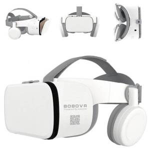 lot 19524 image: Phone VR Headset, Virtual Reality Glasses Goggles Compatible with iPhone 17 16 15 14 13 12 Pro Samsung Galaxy S24 S23 S22 S21 VR Goggles wWireless Headphones for Adults & Kids, White