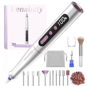 lot 20465 image: Denabuty Cordless Electric Nail Drill Machine, 13 in 1 Nail File Kit 35000RPM Professional Portable Rechargeable E File for Acrylic Polish Gel Removal Manicure Pedicure Set with 5 Speeds DN-2402