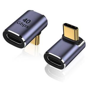 lot 20478 image: AreMe 90 Degree USB-C Male to Female Adapter, 2 Pack Right Angle 100W Type-C Adapter Extender for Steam Deck, ROG Ally, Switch, Notebook Computers, Tablet and Mobile Phones (Metallic Purple)