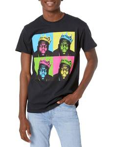 lot 20486 image: The Notorious B.I.G Mens Multi-Colored Crown T-Shirt, Black, Small