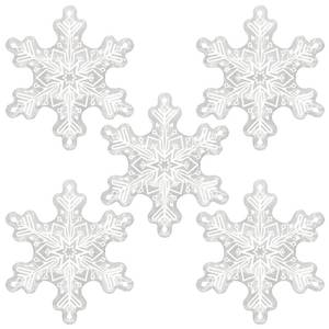 lot 20491 image: 5Pcs 36inch Transparent Snowflake Balloons Christmas Clear Snowflake Foil Mylar Balloons for Winter Wonderland Ice Snow Themed Birthday Party Decorations