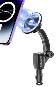 lot 20498 image: for MagSafe Car Mount Cigarette Lighter Dual USB Charger Magnetic Phone Holder for Car Charger Fast Charging Phone Holders for Your Car for iPhone Air 17 Pro Max16 15 14 13 12, S25, All Smartphone