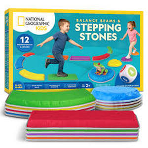 lot 7928 image: National Geographic Kids Balance Beams & Stepping Stones Set