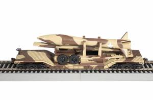 lot 4287 image: Bachmann Trains - 52 Center Depressed Flat Car - Desert Camouflage with Missile - HO Scale
