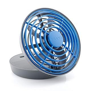 lot 2069 image: Treva 5 Portable Battery Powered, USB Powered or AC Powered Desktop Fan, Blue