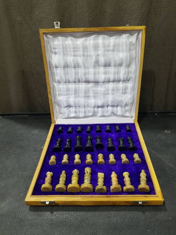 lot 766 image: Wooden Folding Chess Board