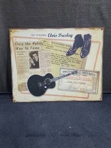 lot 3338 image: Elvis Presley Memorabilia Wall Art Metal