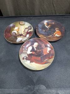lot 3400 image: Norman Rockwell Knowles Collector Plates Set