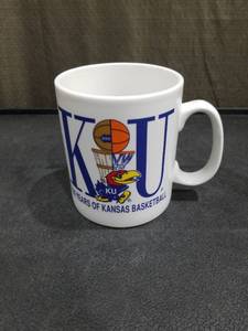 lot 3415 image: KU Basketball Centennial Commemorative Mug Set