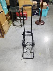 lot 3448 image: Metal Folding Luggage Cart, Blac