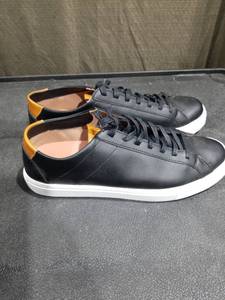 lot 3459 image: BYLT Black Leather Sneakers Size 10.5