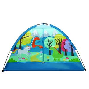 lot 3486 image: Crckt Kids Polyester Indoor Camping Play Tent with Majestic Design Print  60 L x 36 W x 36 H