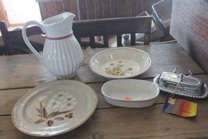 lot 3345 image: Made in Portugal Pitcher, New Butter Dish & More
