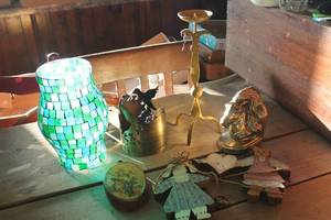 lot 3371 image: Metal Candleholders and More