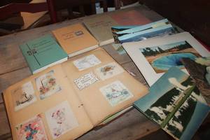lot 3421 image: Scrapbook with Vtg. Cards & More