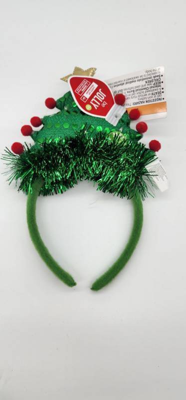 lot 66864 image: Christmas Tree Tinsel Headband - Retail $5