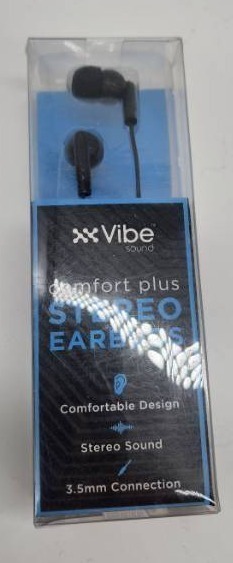 lot 67091 image: Vibe Sound Comfort Plus Stereo Earbuds - Retail $8