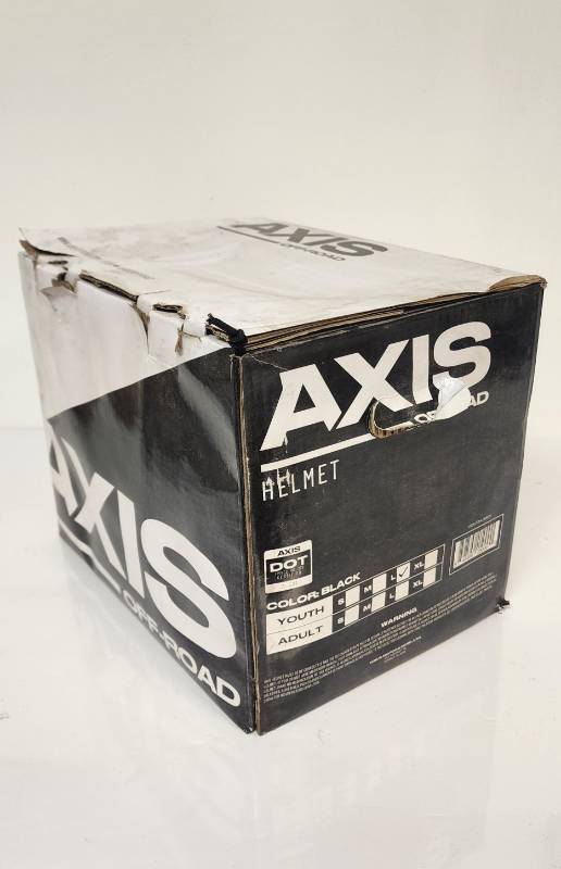 lot 67334 image: Axis A-601 DOT Motorcycle Helmet - Black Youth(L) - Retail $99