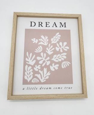 lot 67433 image: Dream Floral Motivational Wall Art - Retail $10