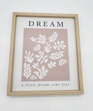 lot 67434 image: Dream Floral Motivational Wall Art - Retail $10
