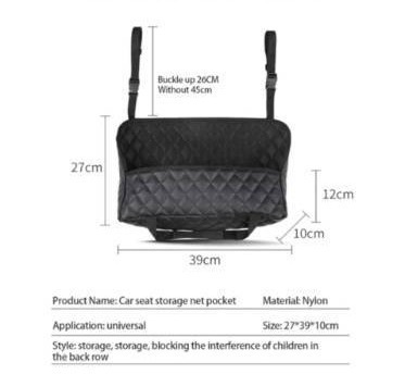 lot 67576 image: Car Seat Storage Organizer Net Pocket - Retail $20