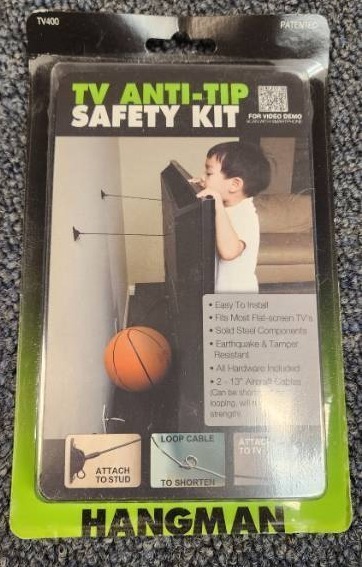 lot 67604 image: Hangman TV400 Anti-Tip Safety Kit - Retail $15