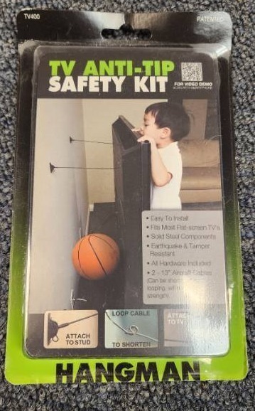 lot 67605 image: Hangman TV400 Anti-Tip Safety Kit - Retail $15